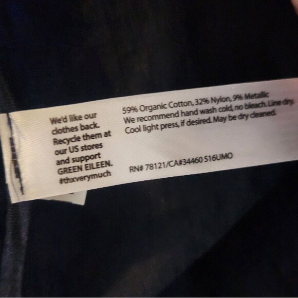 Eileen Fisher rumpled organic cotton open front kimono top oversize S - Picture 2 of 8